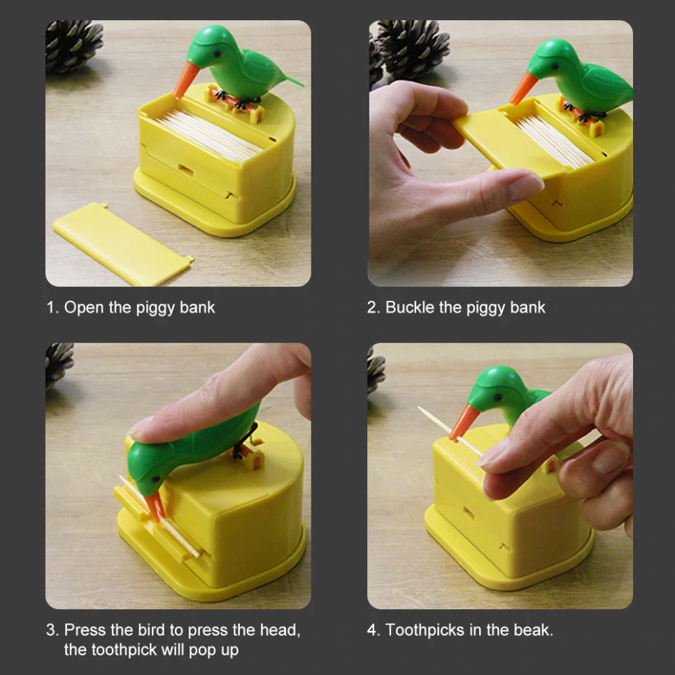 Bird Toothpick Dispenser