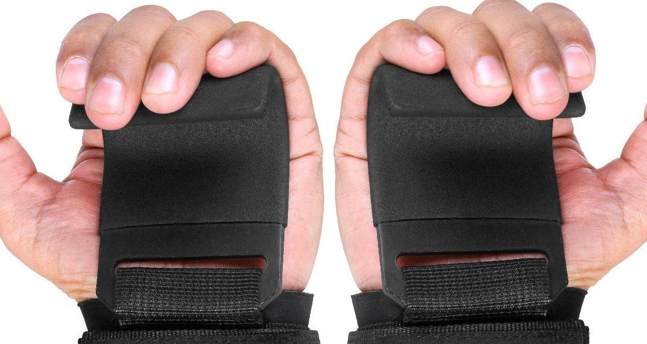 EASYLIFT™ WEIGHT LIFTING HOOKS GRIPS WITH WRIST WRAPS & STRAPS (PAIR)