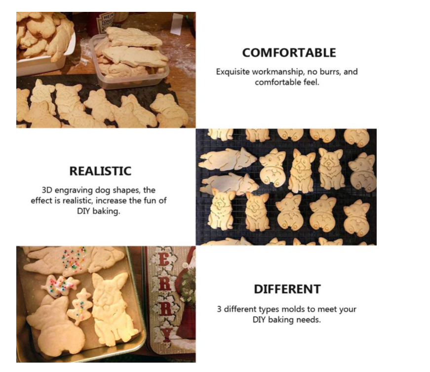 Dog Shaped Cookie Molds