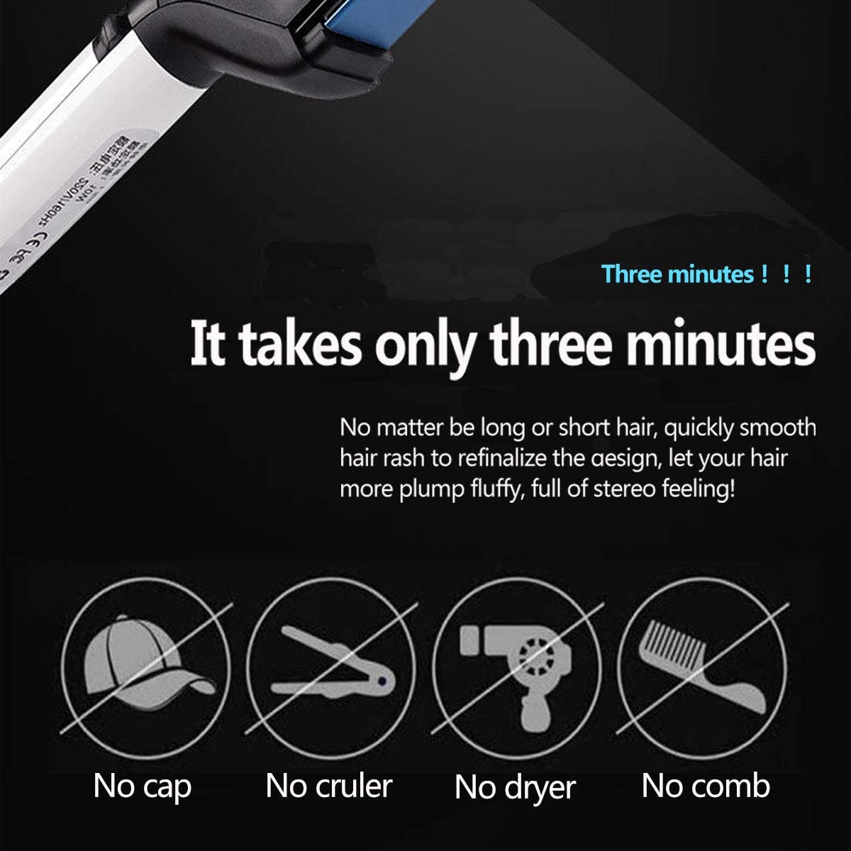 Electric hot comb hair & beard straightener