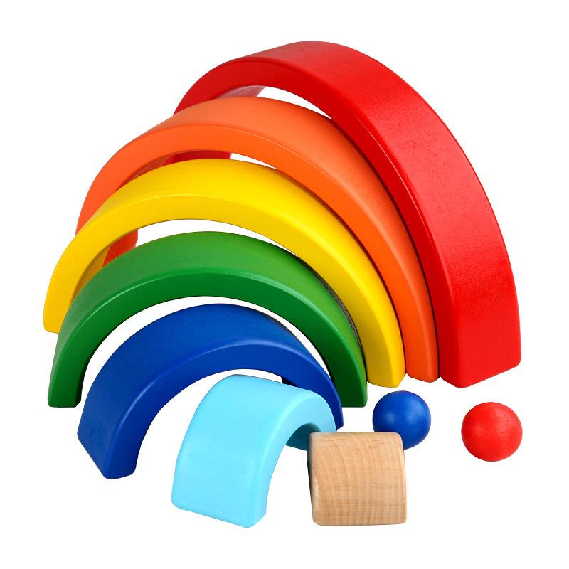 (50% Off NOW!! )Stacking Wooden Rainbow（Buy 2, Get Free Shipping）