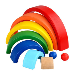 (50% Off NOW!! )Stacking Wooden Rainbow（Buy 2, Get Free Shipping）