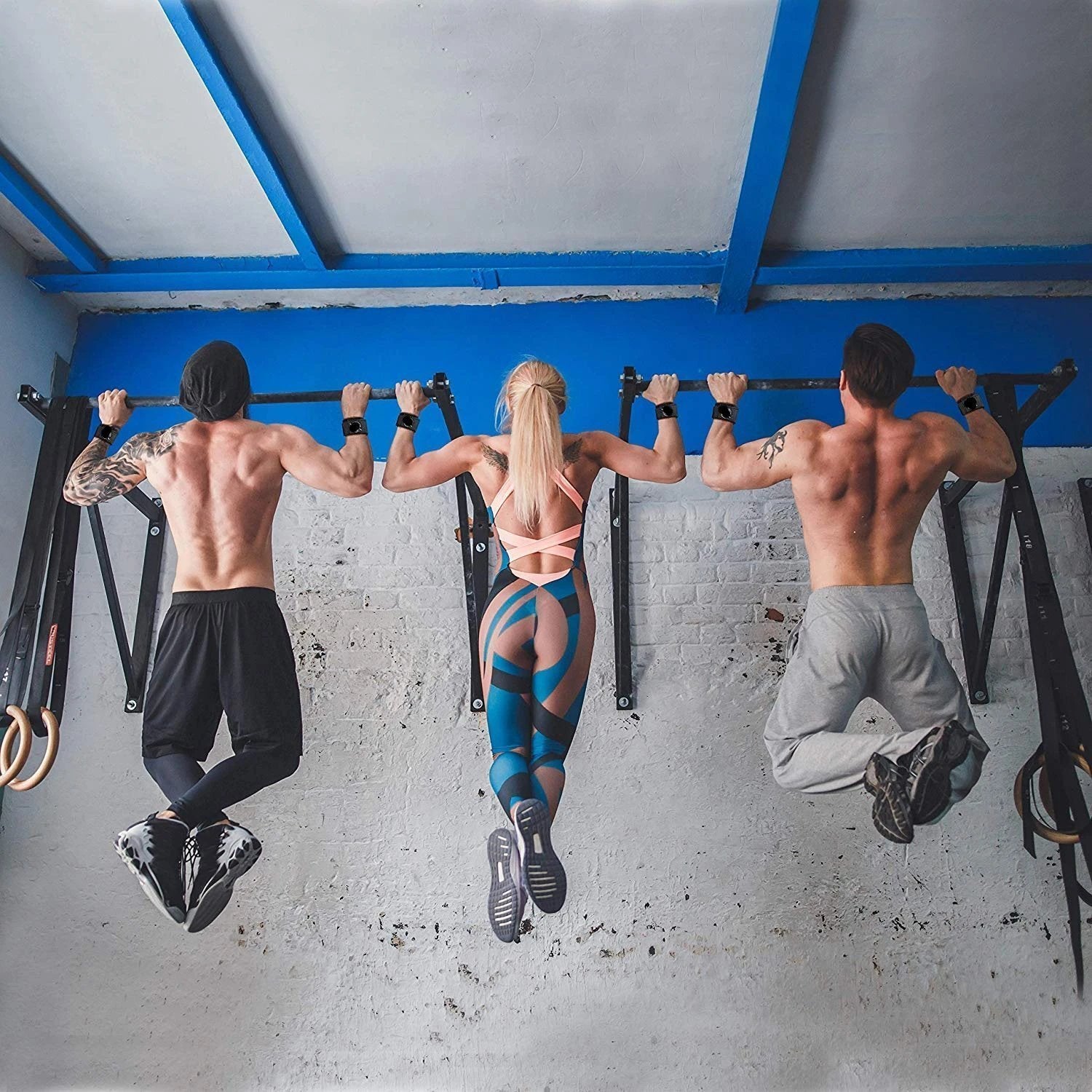 EASYLIFT™ WEIGHT LIFTING HOOKS GRIPS WITH WRIST WRAPS & STRAPS (PAIR)