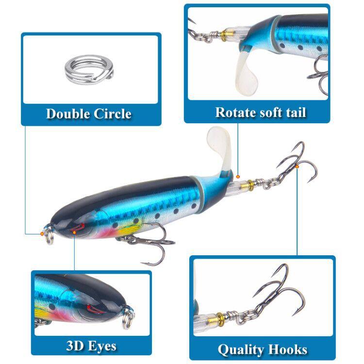 Floating Rotating Tail Lures Hard Bait