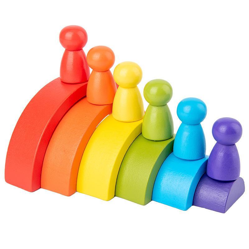 (50% Off NOW!! )Stacking Wooden Rainbow（Buy 2, Get Free Shipping）
