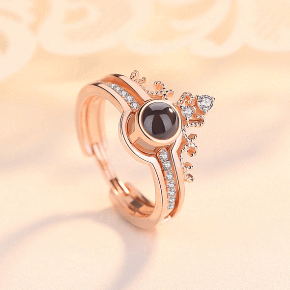 100 Languages "I LOVE YOU" Ring，Necklace(Ring is adjustable)