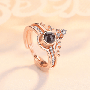 100 Languages "I LOVE YOU" Ring，Necklace(Ring is adjustable)