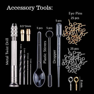 DIY Crystal Glue Jewelry Mold 83 Pcs Set
