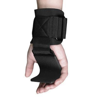 EASYLIFT™ WEIGHT LIFTING HOOKS GRIPS WITH WRIST WRAPS & STRAPS (PAIR)