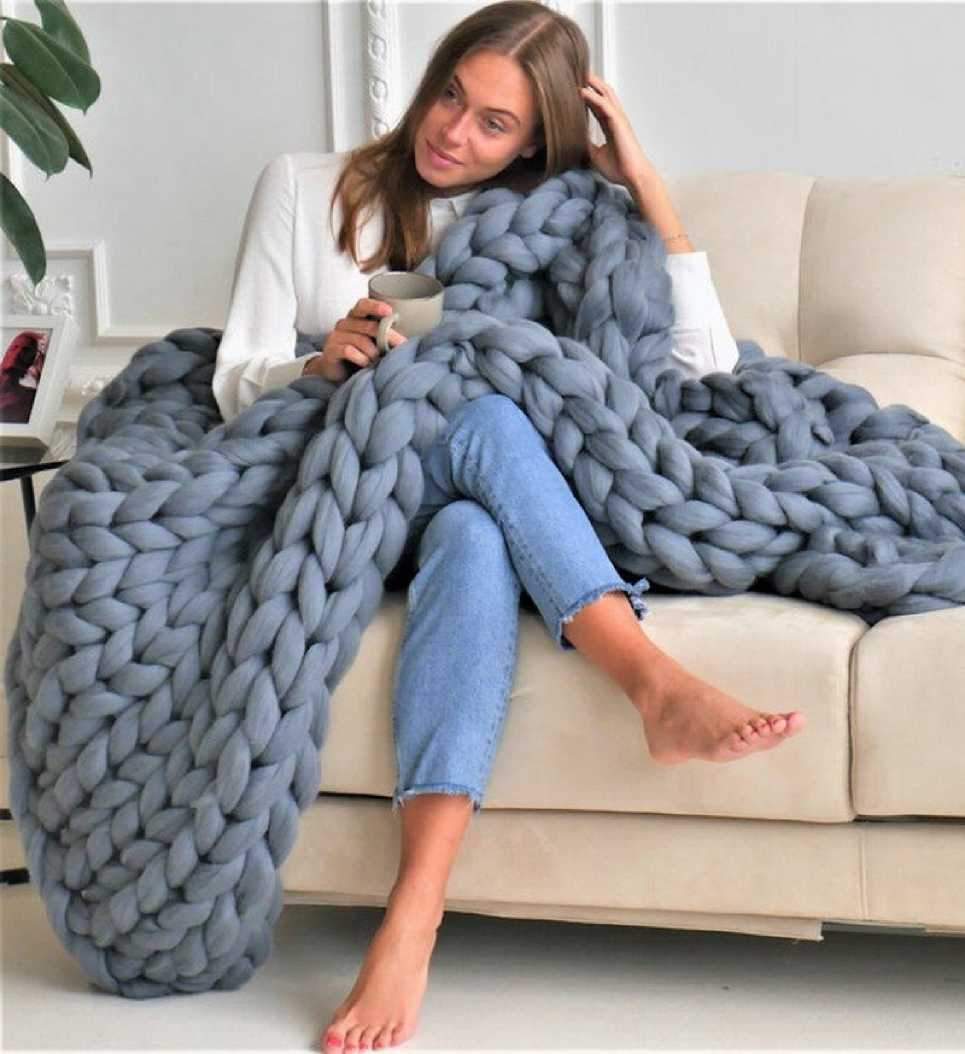 🔥Christmas Sale🔥Chunky Knit Blanket