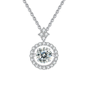 925 Sold Sterling Silver Necklace Moissanite Diamond Necklace