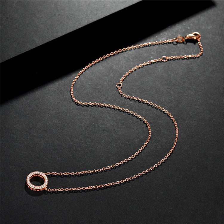 925 Sterling Silver Rose Gold Plated Necklace
