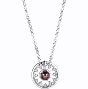 S925 Fashion Pendant Sterling Silver Necklaces Collarbone Chain Round Necklaces