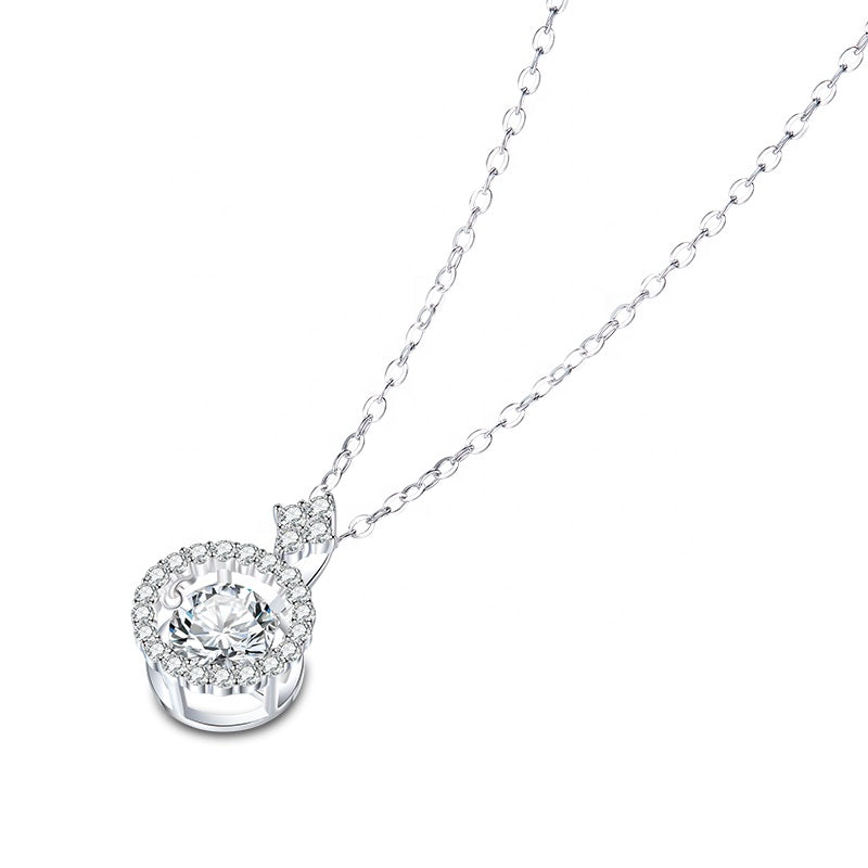 925 Sold Sterling Silver Necklace Moissanite Diamond Necklace