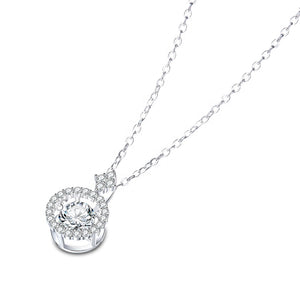 925 Sold Sterling Silver Necklace Moissanite Diamond Necklace