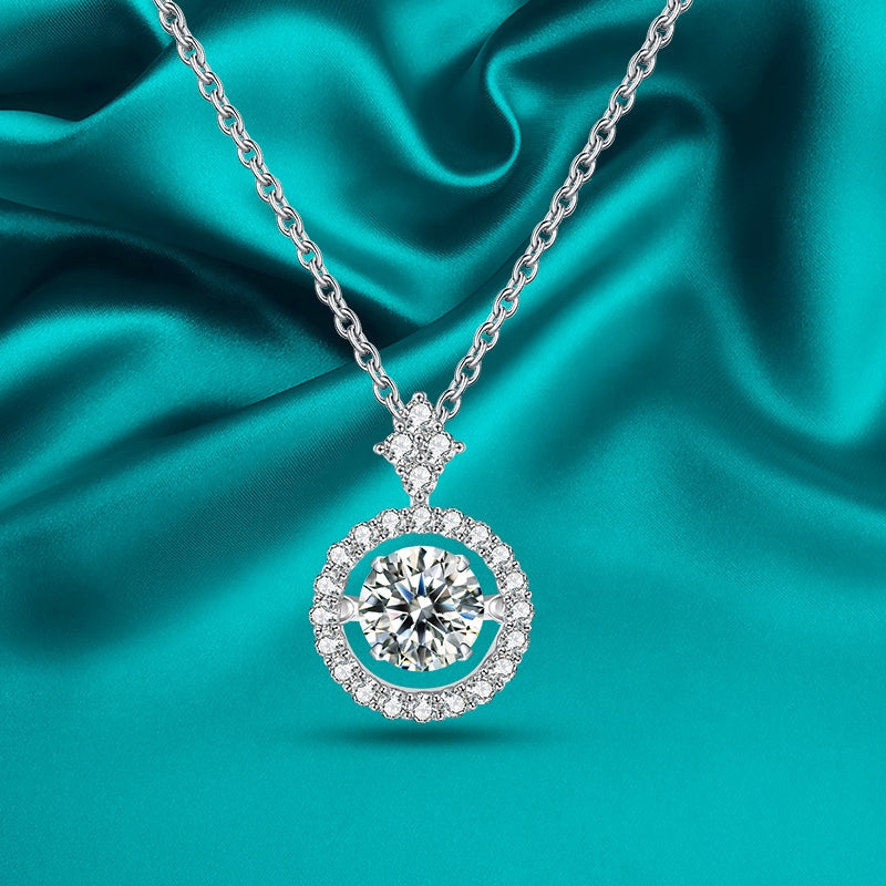 925 Sold Sterling Silver Necklace Moissanite Diamond Necklace