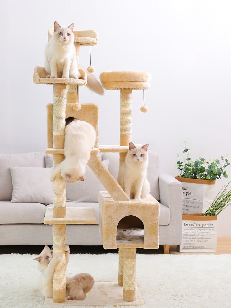 Condo Climbing Luxurious Designer Modern Cat Tree Bed