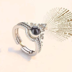 100 Languages "I LOVE YOU" Ring，Necklace(Ring is adjustable)