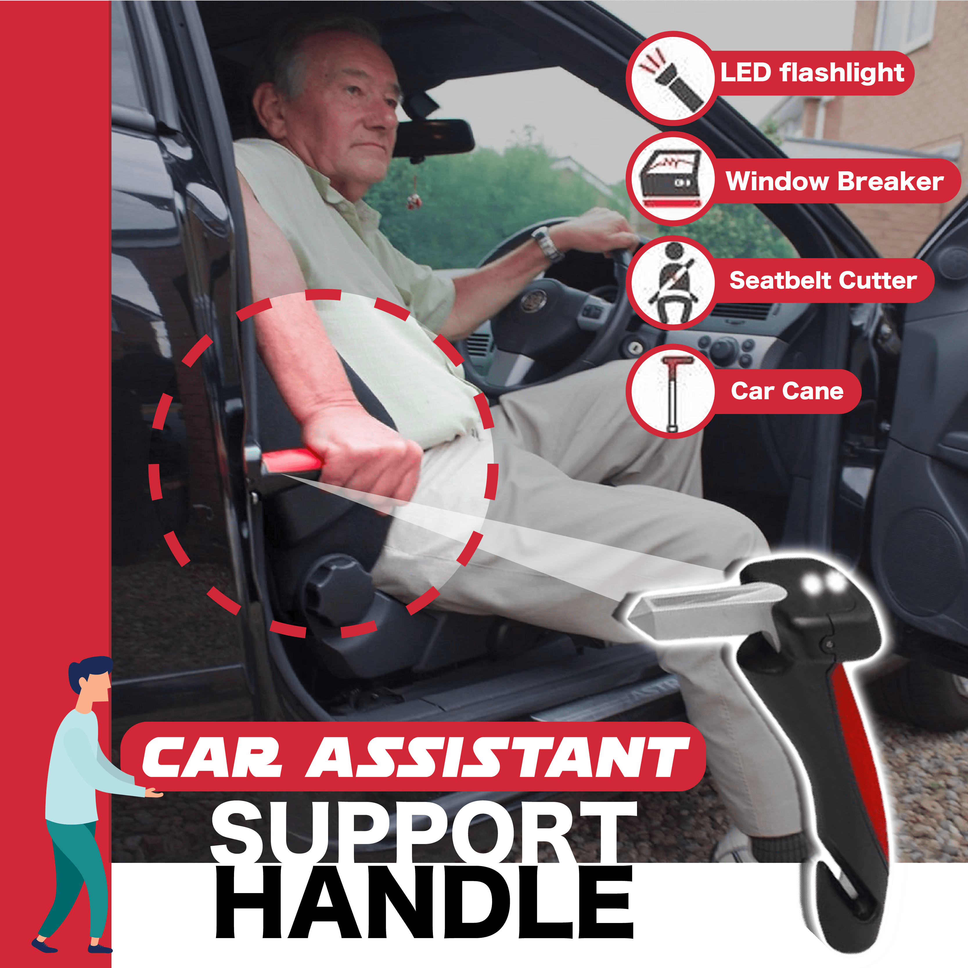 🔥Christmas Hot Sale🔥Car Assistant Support Handle
