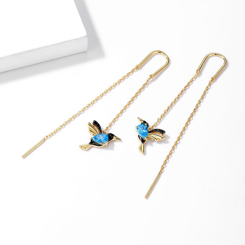 🔥Christmas Hot Sale🔥Ladies Elegant Hummingbird Rhinestone Stud Earrings
