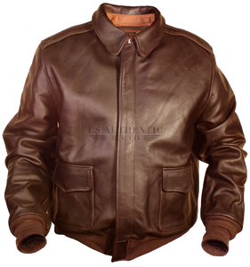 [Factory Outlet] 50% OFF Holiday Sale - Men's Air Force A-2 Leather Flight Bomber Jacket [FREE SHIPPING]