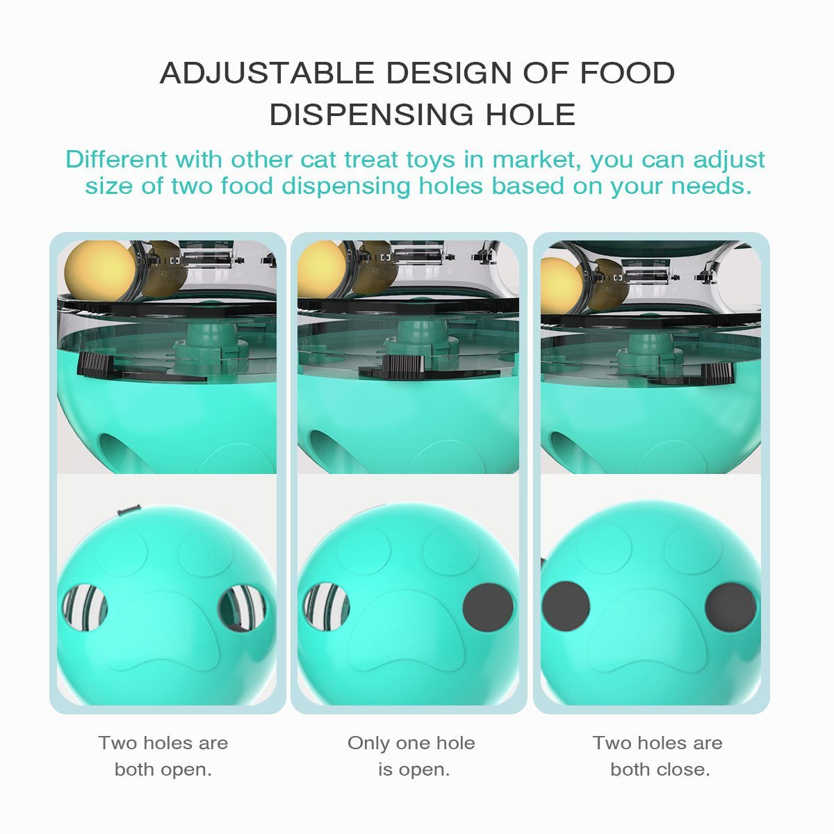 4 in 1 Cat Toy - Cat Feeder+Track Ball+Funny Cat Stick+Tumbler