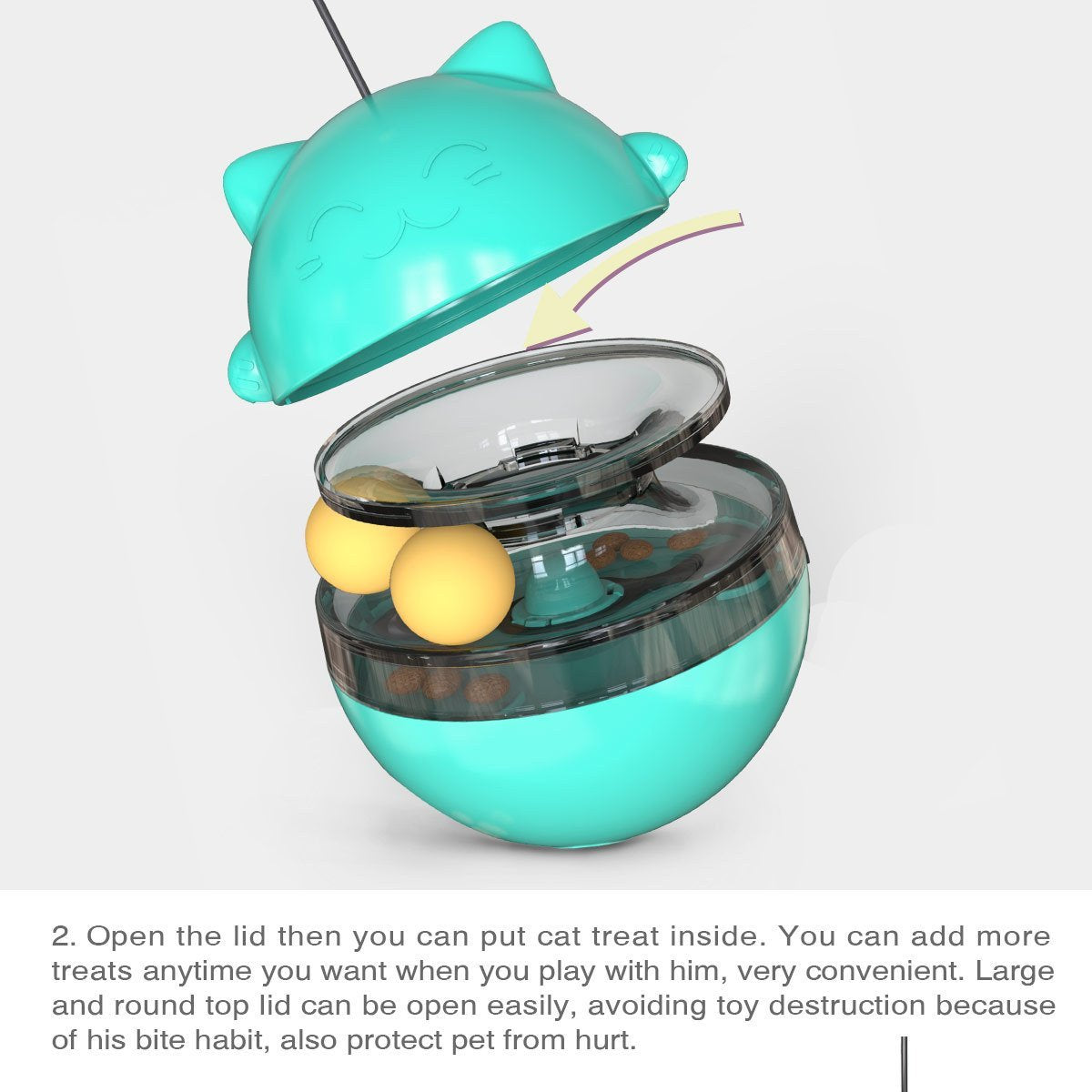 4 in 1 Cat Toy - Cat Feeder+Track Ball+Funny Cat Stick+Tumbler
