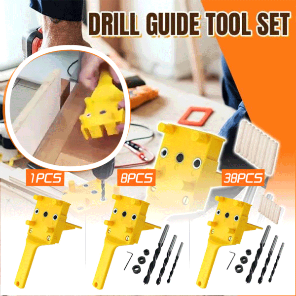 CARPENTRY POCKET HOLE DRILL GUIDE TOOL SET